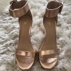 Rose Gold Platform Heels